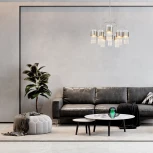 Подвесная люстра Garda 656/8PL E14*40W Satin nickel