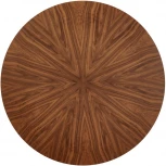 Стол Bradex Home Liverpool диам.110см, шпон орех лучевой набор, с черными ножками (RF 0520)