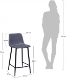 Стул полубарный Vicky латте Bradex Home FR 0508