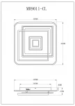 Потолочный светодиодный светильник MyFar Galatea MR9011-CL (регулировка яркости, 220V, пульт управления)