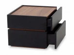 Тумба прикроватная Licata ОГОГО 717120 (черный, орех дижон)