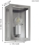 Настенный фонарь уличный Eglo Alamonte 94827 (220V, IP44)