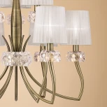 Подвесная большая люстра Mantra Loewe 4730 (220V, на цепи)