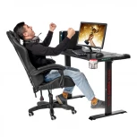 Компьютерный стол Epic 120х60х75 с LED подсветкой, подстаканником, крючком для наушников