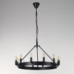 Подвесная люстра Citilux Смитсон CL470112 (220V, на цепи, свеча, круглые, под старину, кольцо)