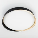 Потолочный светильник RGB круглый Citilux Bonny CL754351G Черный+Клен LED с пультом (220V, круглые)