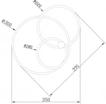 Потолочный светильник светодиодный с пультом Escada CONTOUR 10213/2LED BL White (регулировка яркости, 220V)