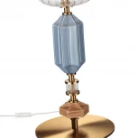 Настольная лампа с выключателем Odeon Light Terra 5414/2TA античная бронза/терракот/синий/металл/керамика E14 2*40W