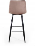 Стул барный UNO, бархат бежевый 5/ чёрный конус Top Concept UNO 78449