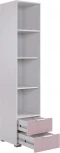Зефир Шкаф однодверный 107.03 Mebelson (ЛДСП,МДФ,ПВХ,Пластик/Светлое дерево,Белый,Розовый) арт.UL.107-M.103.03.3102