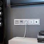 Рамка на 5 постов (дымчатый,стекло) W0051117 (a050898)