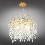 Подвесная люстра Aployt Gertunia APL.847.03.10 (220V, хрусталь, на тросе, листья, ветки)