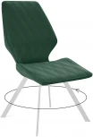 Стул 243 B10 GREEN поворотный/ ножки белые Dikline 00-00062085