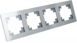 Рамка на 4 поста (серебро) Stekker Катрин 39534