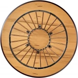 Стол Bradex Home Liverpool диам.110см, шпон орех лучевой набор, с хромированными ножками (RF 0519)