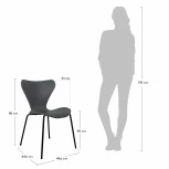 Стул Seven белый с хромированными ножками