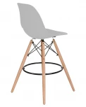 Стул барный DSW BAR (ножки светлый бук, цвет сиденья светло-серый (GR-01))