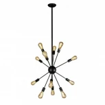 Потолочная люстра на штанге iLamp Twins Loft209-12B (220V, молекулы)