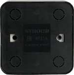 Розетка с заземлением (черный) Stekker София 49314
