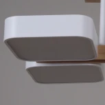 Потолочная люстра на штанге светодиодная Reluce 03359-0.3-06 WH+WOOD (220V)