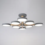 Потолочная люстра Wi-Fi на штанге Turna L8 Grey By ImperiumLoft Turna-B01 (LED, 220V, голосовое управление, умный дом - Алиса)