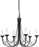 Подвесная люстра Elstead Carisbrooke CB6-BLACK (220V, на цепи, подсвечник, свеча)