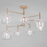 Умная потолочная люстра на штанге Eurosvet Jar 70128/7 золото (220V, шарики)