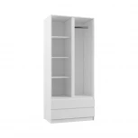 Шкаф Woodville двухдверный Мадера белый 497484