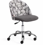 Кресло MELODY ткань/флок, серый, Cats/29 Tetchair 19026