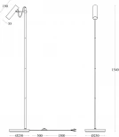 Торшер Maytoni Bansky MOD129FL-01B (220V, выключатель)