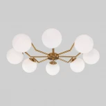 Умная потолочная люстра на штанге Eurosvet Frost 70154/8 латунь (220V, шарики)