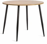 Стол URANUS ЛДСП/металл, 90x90x77 см, Дуб вотан/Черный Tetchair 19315