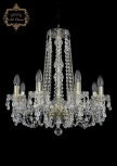Подвесная люстра Art Classic 11.24 11.24.8.200.h-59.Gd.V0300 (220V, хрусталь, на цепи, подсвечник, свеча)