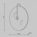 Настенный светильник Maytoni Mare MOD305WL-03B (220V, круглые)