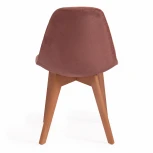 Стул CINDY SOFT (mod. C1021F1) коралловый (HLR 44)/натуральный (вельвет/дерево)