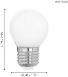 Лампочка светодиодная филаментная E27 4W 220V 470 lm 2700K Eglo Lm_led_e27 11605
