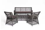 Лаунж-зона из искусственного ротанга на 4 персоны, цвет графит 4SIS Асти AS2C2JT-4-SET graphite