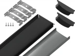 Алюминиевый профиль накладной гибкий для светодиодной ленты до 15мм Ambrella Illumination GP1600BK/BK