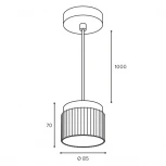 Подвесной светильник Wolta WSL-GX53/P19BG под лампу GX53 Черный / Золотой MUSE