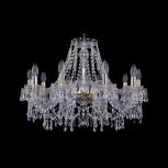 Подвесная люстра Bohemia 1403 1403/10/240/G (220V, хрусталь, на цепи, подсвечник, свеча)
