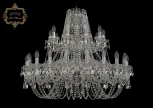 Подвесная большая люстра Art Classic 11.11 11.11.20+10.360.2d.Cr.Sp (220V, хрусталь, на цепи, подсвечник, свеча)