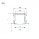 Профиль ARH-LINE-2315-F-2000 ANOD GOLD (Arlight, Алюминий) 039991