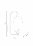 Бра Arte Lamp Passero A4289AP-1WH (220V, птички)