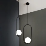 Подвесной светильник Matthew Mccormick Hoop 50 Black Mila Pendant ImperiumLoft Hoop-B01 (179966-22) (220V, на проводе, шар)