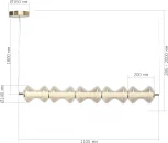 Подвесной светильник ST Luce Spine SL6136.243.01 золото/коньячный LED 1*28W 3000K (220V, на тросе)