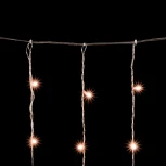 Гирлянда Занавес Облегченный 2 x 3 м Экстра Тепло-Белый 220В, 600 LED, Провод Прозрачный ПВХ, IP54