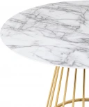 Стол обеденный Stool Group Ливерпуль 110*110 белый мрамор УТ000036112