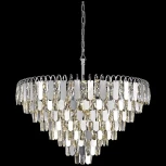 Подвесная люстра ярусная каскадная Wertmark Crescentia WE105.22.103 (220V, хрусталь, на цепи)