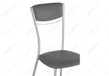 Стул Woodville на металлокаркасе Goki с мягкой спинкой серый полимер / светлый мусс 453993
