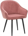 Стул с подлокотниками Вайд, каркас Черный, велюр Персиковый 2500000185816 Leset